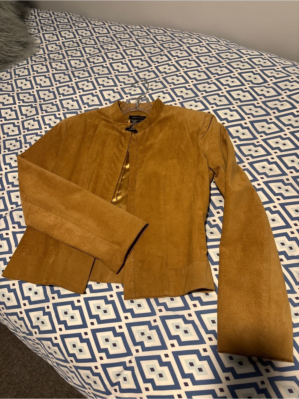 BCBGMaxAzria camel suede jacket